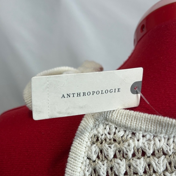 Anthropologie Beige and Cream Patchwork Knit Tank Top LL125 - Picture 6 of 11